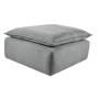 TABURETE DECORATIVO TELA POLIÉSTER 117 X 117 X 44 CM GRIS OXFORD