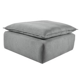 TABURETE DECORATIVO TELA POLIÉSTER 117 X 117 X 44 CM GRIS OXFORD