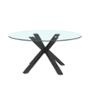 MESA CENTRO DECORATIVA SULY VIDRIO 82 X 40 CM NEGRO