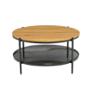 MESA DE CENTRO AUXILIAR AMALYN MDF Y METAL 79 X 42 CM CAFÉ