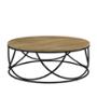 MESA DE CENTRO DECORATIVA BOZELI MDF Y METAL 80 X 30 CM NEGRO