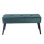 PIE DE CAMA TABURETE DE TERCIOPELO VERDE MERYL 100 CM