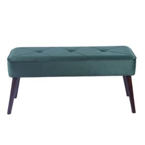 PIE DE CAMA TABURETE DE TERCIOPELO VERDE MERYL 100 CM