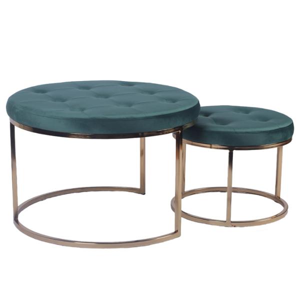 SET 2PZ TABURETE PIANO VERDE
