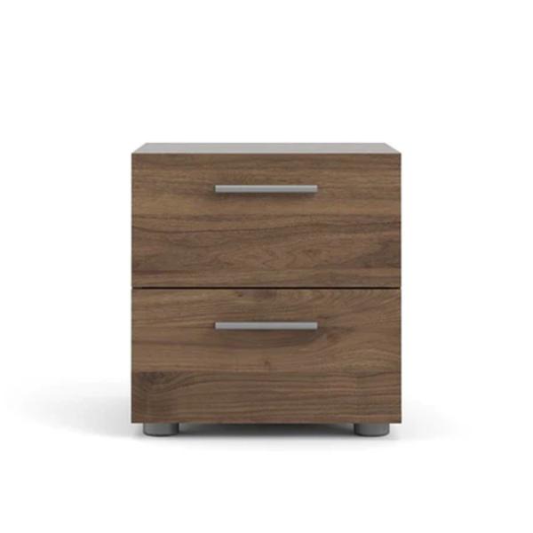 BURÓ PEPE DE MADERA INDUSTRIALIZADA NOGAL 2 CAJONES ESTILO MINIMALISTA ALMACENAMIENTO