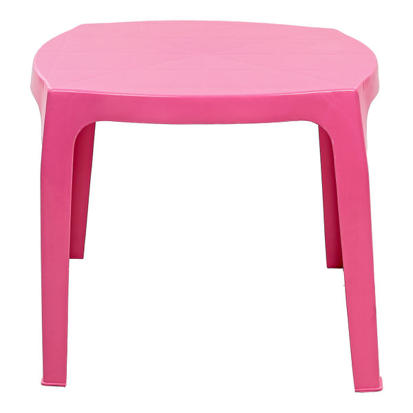 MESA CUADRADA PLASTICA ROSA