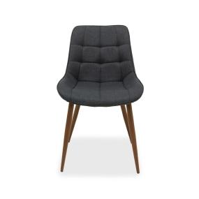 SILLA TELA GRIS OXFORD NOGAL NAI