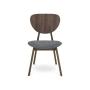 SILLA PARA COMEDOR TAPIZADA CAX DE MADERA Y TELA GRIS OXFORD ESTILO ESCANDINAVO CONFORTABLE