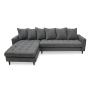 SALA ESQUINERA LÍNEA MAROK TELA 294 X 92 X 177 CM GRIS CLARO SIN COJINES