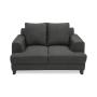 SOFÁ LOVESEAT LAV II FIJO TELA 150 CM GRIS CON COJINES