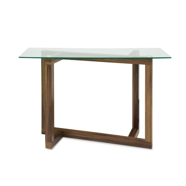 MESA CENTRO DECORATIVA MOZI VIDRIO 120 X 78 CM CAFÉ