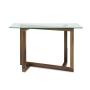 MESA CENTRO DECORATIVA MOZI VIDRIO 120 X 78 CM CAFÉ