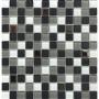 MALLA BLACK WHITE TIPO MOSAICO 30 X 30 CM VIDRIO 1 PIEZA