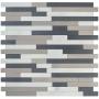 MALLA SILVER BLACK TIPO MOSAICO 30 X 30 CM VINIL 1 PIEZA
