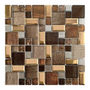 MALLA GALICIA TIPO DECORATIVA 30 X 30 CM VIDRIO Y ACERO INOXIDABLE 1 PIEZA