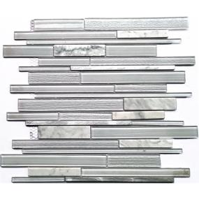 MALLA WHITE AND SHINE TIPO MOSAICO 30 X 30 CM VIDRIO 1 PIEZA