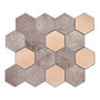 MALLA STONE GOLD TIPO MOSAICO 25.5 X 29.2 CM PVC PIEZA