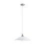 LÁMPARA COLGANTE CLÁSICO LAZOLO CRISTAL BLANCO MATE 1 LUZ INCANDESCENTE