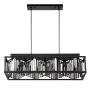 LÁMPARA COLGANTE DE ISLA DE 4 LUCES NEGRO