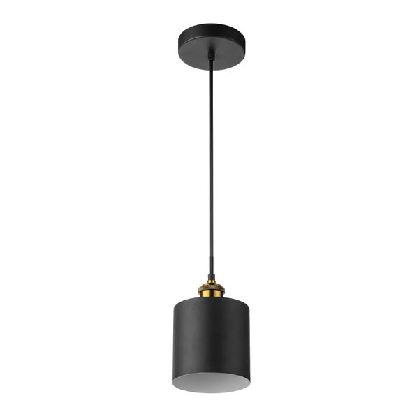 LÁMPARA COLGANTE CLÁSICO ERPN104 METAL NEGRO MATE 1 LUZ INCANDESCENTE