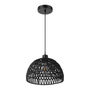 LÁMPARA COLGANTE CLÁSICO ERPN154 RATTAN NEGRO MATE 1 LUZ INCANDESCENTE 2 PIEZAS