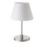 LÁMPARA DE MESA NIQUEL 60W BLANCO Y PLATA