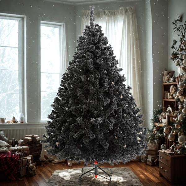 ÁRBOL NAVIDEÑO NEVADO ASPEN 1.90 M CON 825 RAMAS NEGRO