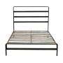 CAMA INDIVIDUAL DE ACERO NEGRO CON CABECERA MODERNO 250 KG
