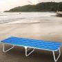 CATRE PLEGABLE INDIVIDUAL DE ACERO AZUL MARINO CON COLCHONETA ESTILO PORTÁTIL 110 KG
