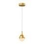 COLGANTE GLITZER DE 1 LUZ LED DORADO