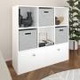 ORGANIZADOR 6 CUBOS 2 CAJONES BLANCO 91 X 91 X 30 CM
