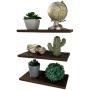 REPISA FLOTANTE MODERNA 30 X 15 CM 3 PIEZAS MELAMINA NOGAL