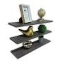 REPISA FLOTANTE MODERNA 60 X 15 CM 3 PIEZAS MELAMINA GRAY WOOD