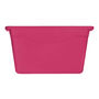 CAJA ORGANIZADORA SÓLIDA 61 L PLÁSTICO TAPA ROSA