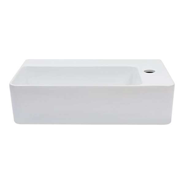 LAVABO PARA BAÑO EMPOTRABLE BLANCO RECTANGULAR 51 X 32.5 CM CONTEMPORANEO