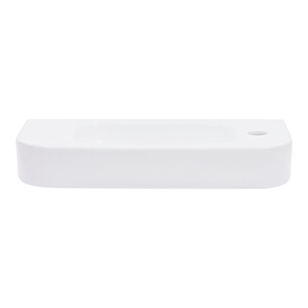 LAVABO PARA BAÑO EMPOTRABLE BLANCO RECTANGULAR 50 X 22 CM ROMA