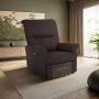 SILLÓN RECLINABLE 1 PERSONA GRECIA TELA CAFÉ OSCURO