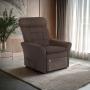 SILLÓN RECLINABLE 1 PERSONA ATENAS TELA CAFÉ OSCURO