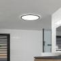 PLAFÓN ILUMINADO LED SOBREPONER CIRCULAR 20 W NEGRO LUZ NEUTRA INTERIOR