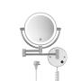 ESPEJO PARA BAÑO CON LUZ LED METAL CROMO 33.5 X 28 CM CON AUMENTO