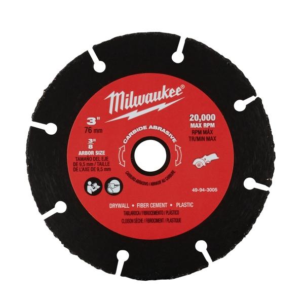 CUCHILLA ABRASIVA DE CARBURO DE 3 PULGADAS MILWAUKEE