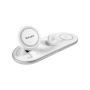 CARGADOR 3 EN 1 BASE MAGNÉTICA INALÁMBRICA BLANCO
