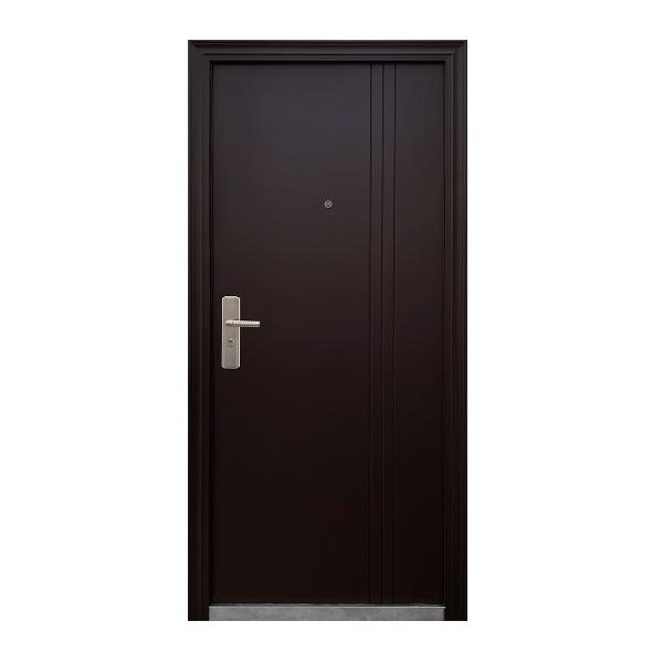 PUERTA EXTERIOR DE SEGURIDAD 13 PASADORES 95 X 215 CM DERECHA CHOCOLATE MATE