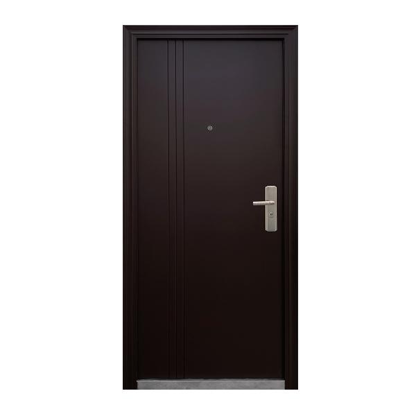 PUERTA EXTERIOR DE SEGURIDAD 13 PASADORES 95 X 215 CM IZQUIERDA CHOCOLATE MATE