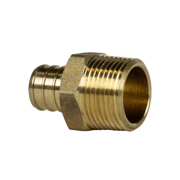 ADAPTADOR DE LATÓN 3/4" X 3/4" MACHO