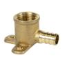 CODO DE LATÓN 1/2" X 1/2" HEMBRA CON SOPORTE