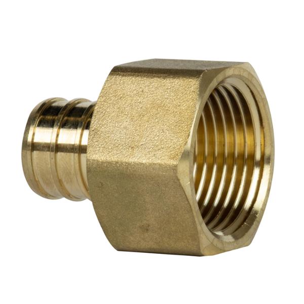 ADAPTADOR DE LATÓN 3/4" A 3/4" HEMBRA