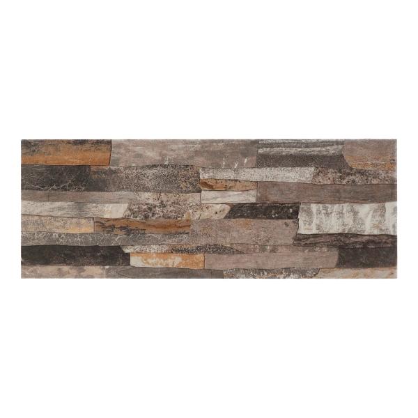 MURO CERÁMICA ROCANA 18 X 50 CM GRIS TIPO PIEDRA CAJA CON 0.99 M2