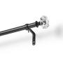 CORTINERO EXTENSIBLE PARA VENTANA JEWEL 91 CM-1.68 M COLOR NEGRO