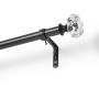CORTINERO EXTENSIBLE PARA VENTANA JEWEL 1.68-3.05 M COLOR NEGRO